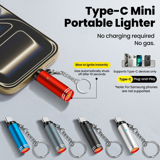 Mini Type-C Lighter – USB-C Electric Lighter for iPhone & Android by Unknown Supply