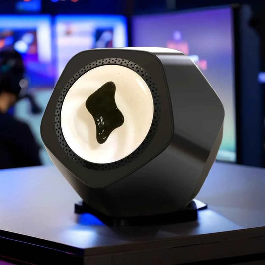 Ferrofluid Rhythm Speaker — Magnetic Fluid Desk Speaker with Music Sync Lamp by Unknown Supply